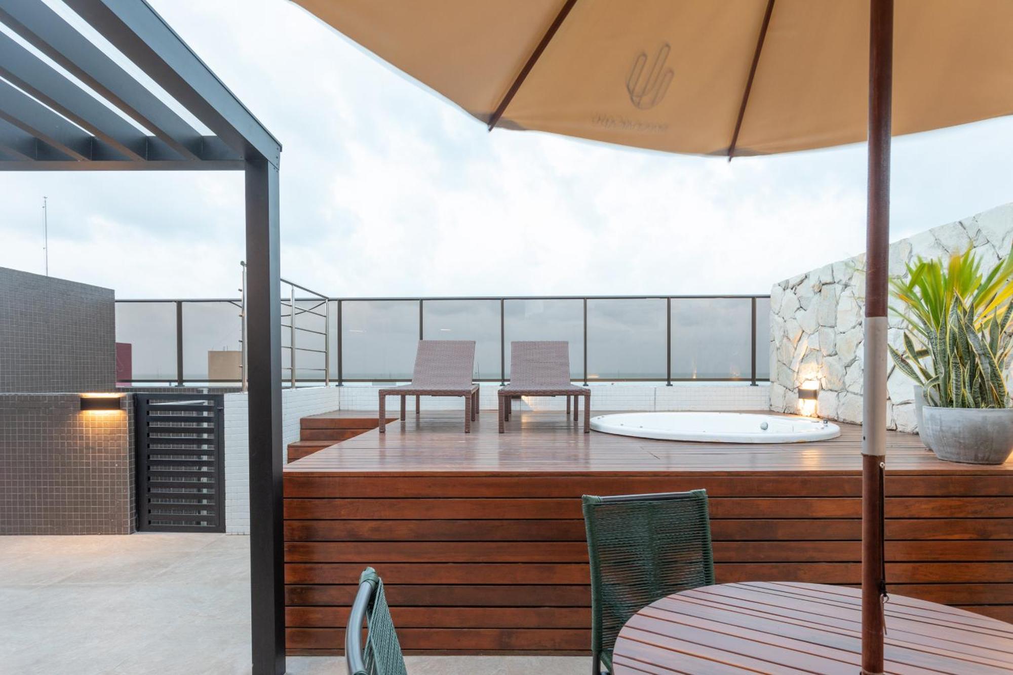 João PessoaCobertura Com Jacuzzi E Deslumbrante Vista Mar公寓 外观 照片